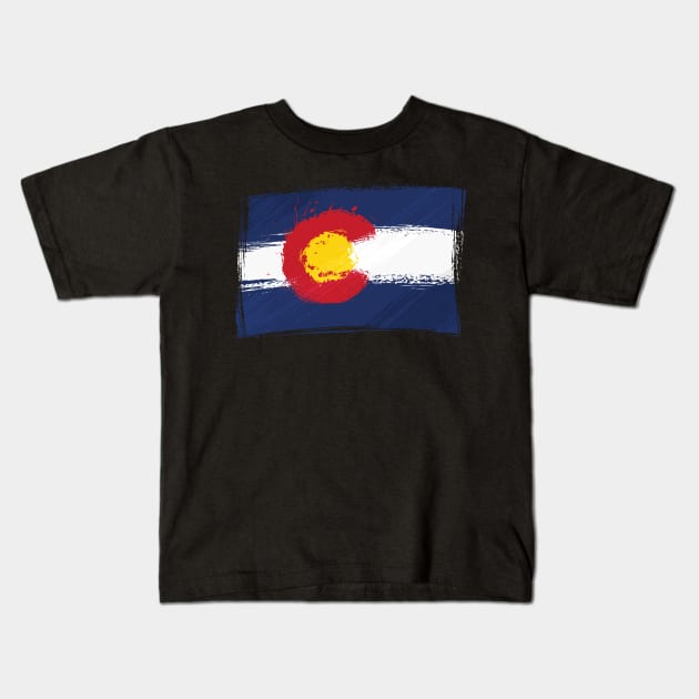 COLORADO STATE FLAG Kids T-Shirt by Bristlecone Pine Co.